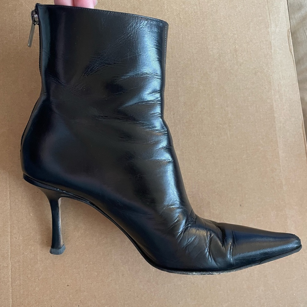 Black high heeled Jimmy Choo boots 37/7